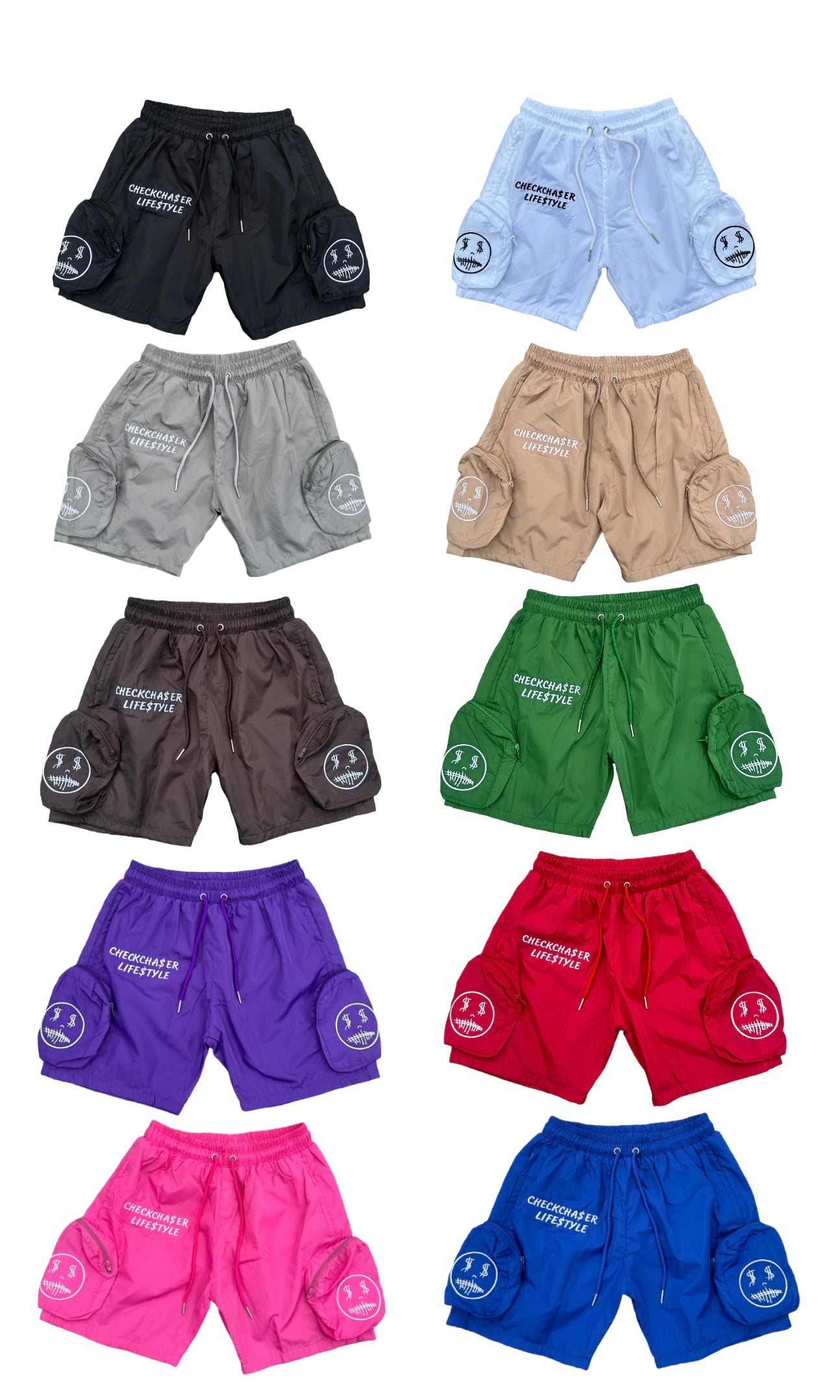 WINDBREAKER CARGO SHORTS